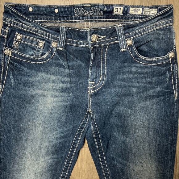 Miss Me Stars Cowprint studded bootcut jean 31 - Picture 4 of 6